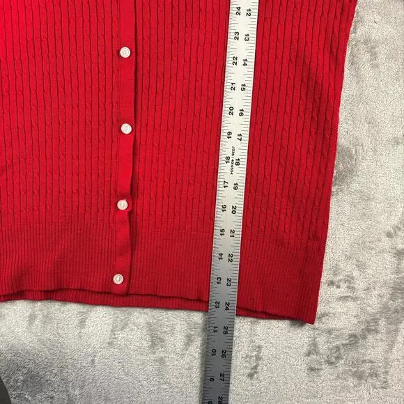 Vintage Carolyn Taylor Long Sleeve Red Sweater White Collar Women’s Size XL - Picture 5 of 7